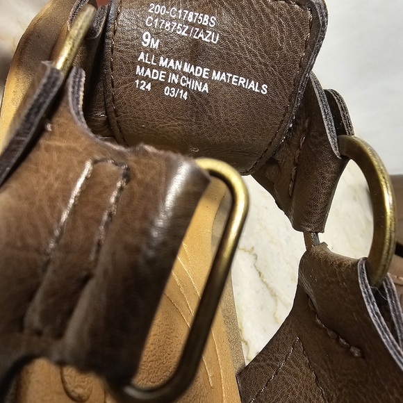 Cliffs by White Mountain Womens Brown Leather Thong Slingback Sandles Size 9M - Picture 8 of 8